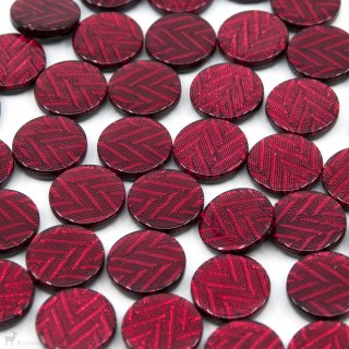  Boutons Bouton ZigZag 17mm Rouge