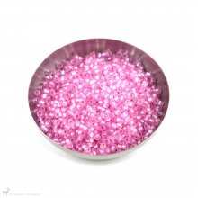  Perles 8/0 Perles rocailles 8/0 Silverlined Dyed Carnation Pink 22